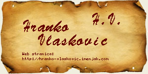 Hranko Vlašković vizit kartica